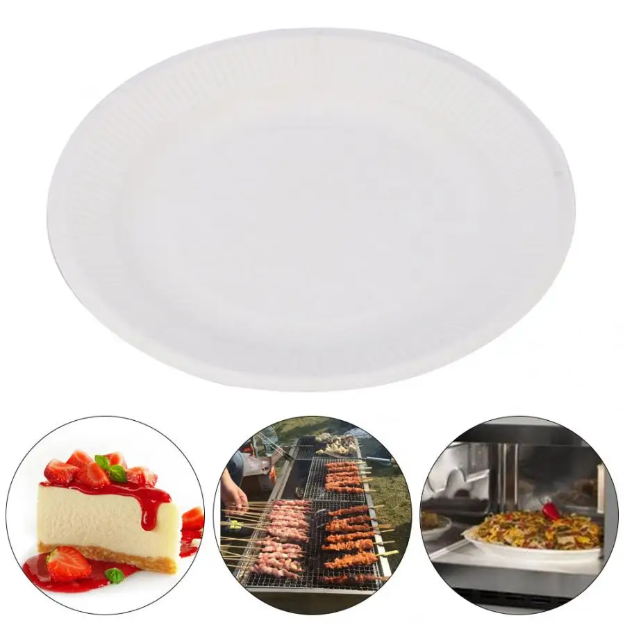 30 шт Одноразовые Круглые бумажные тарелки для рукоделия Детские обучающие