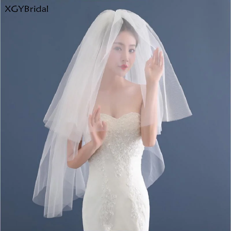 

Фата свадебная двухслойная с обрезанными краями, 2 м, 2021