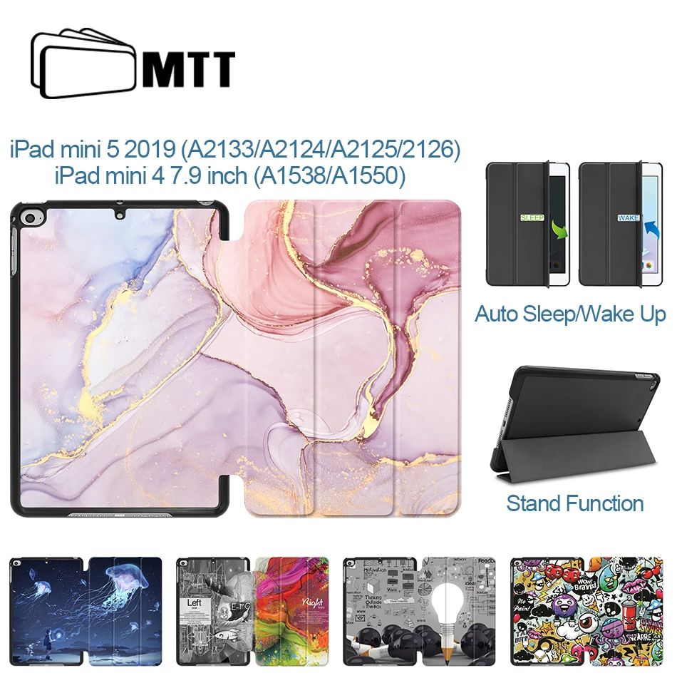 

MTT чехол для iPad Mini 5 2019 Тонкий флип-чехол из искусственной кожи с подставкой смарт-чехол для iPad Mini 4 7,9 дюймов чехол для планшета a1538 a2125 a2126