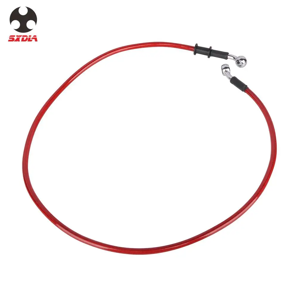 Красный 500 мм-2000 мм Гидравлический тормозной шланг для мотоцикла кабель 28 ° Banjo |