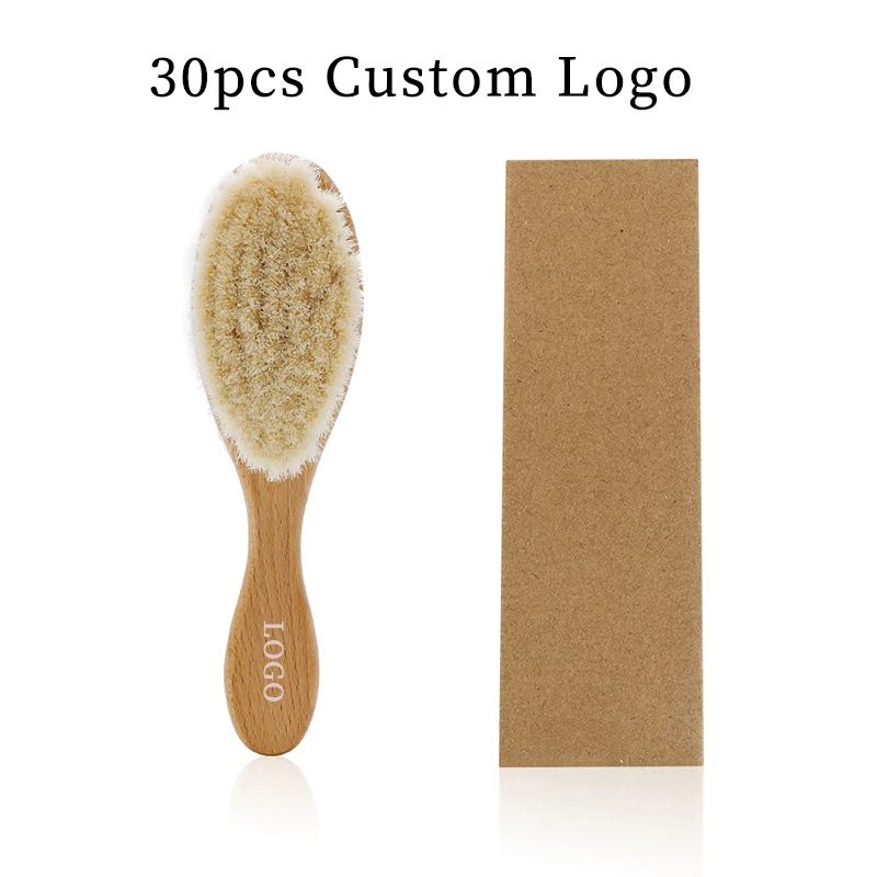 

30 шт., Пользовательский логотип 100% Pure Wool ручки из бука Hairbrush
