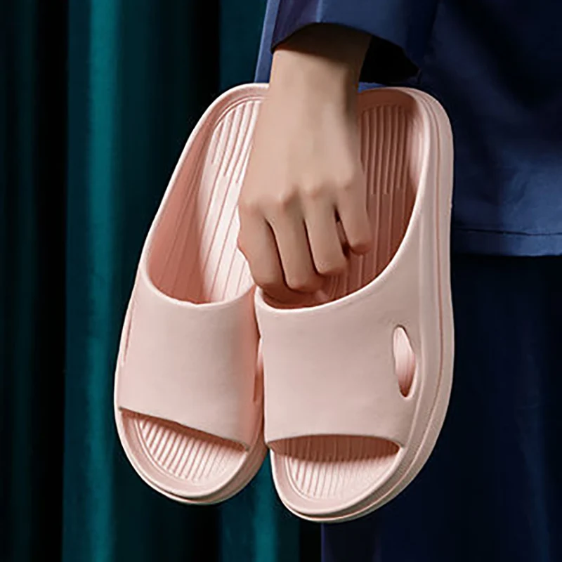 

Summer Slippers Shower Sandal EVA Massage Drainage Holes Non-Slip Light Bathroom Indoor Women Men Flip Flops Pool Shoes Slide