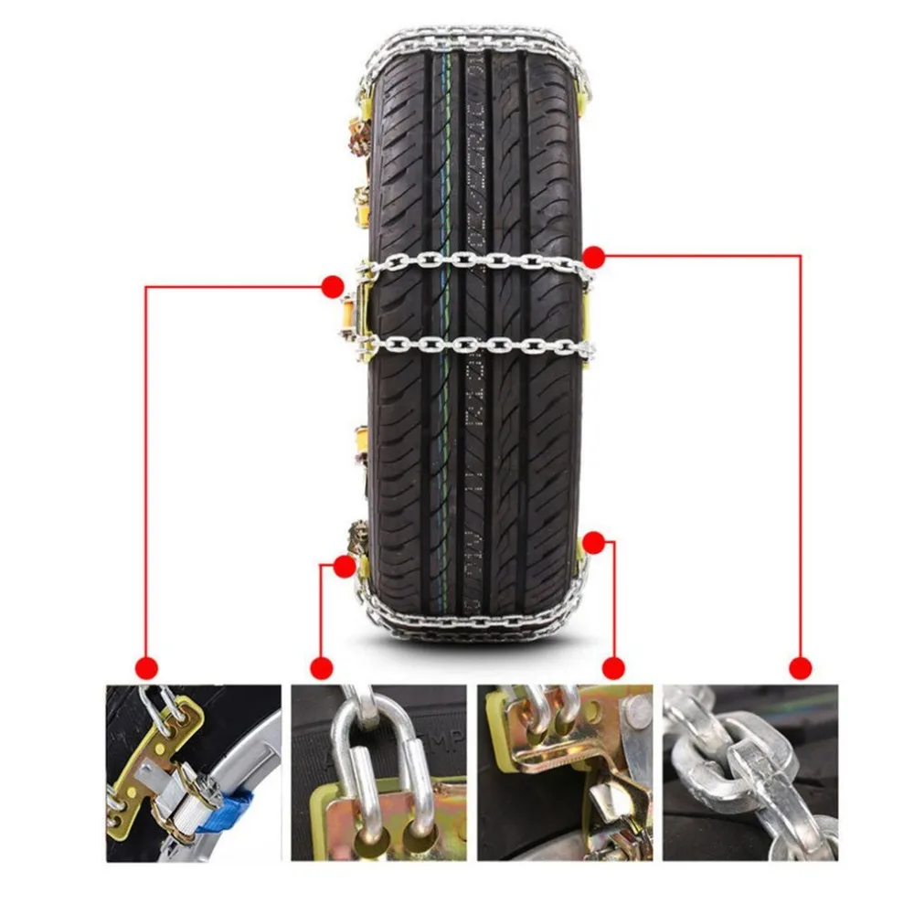 

General Automobile Tyre Anti-skid Chain Car Chain For Off-road Vehicle Snow Land Emergency Chain Universal Chain