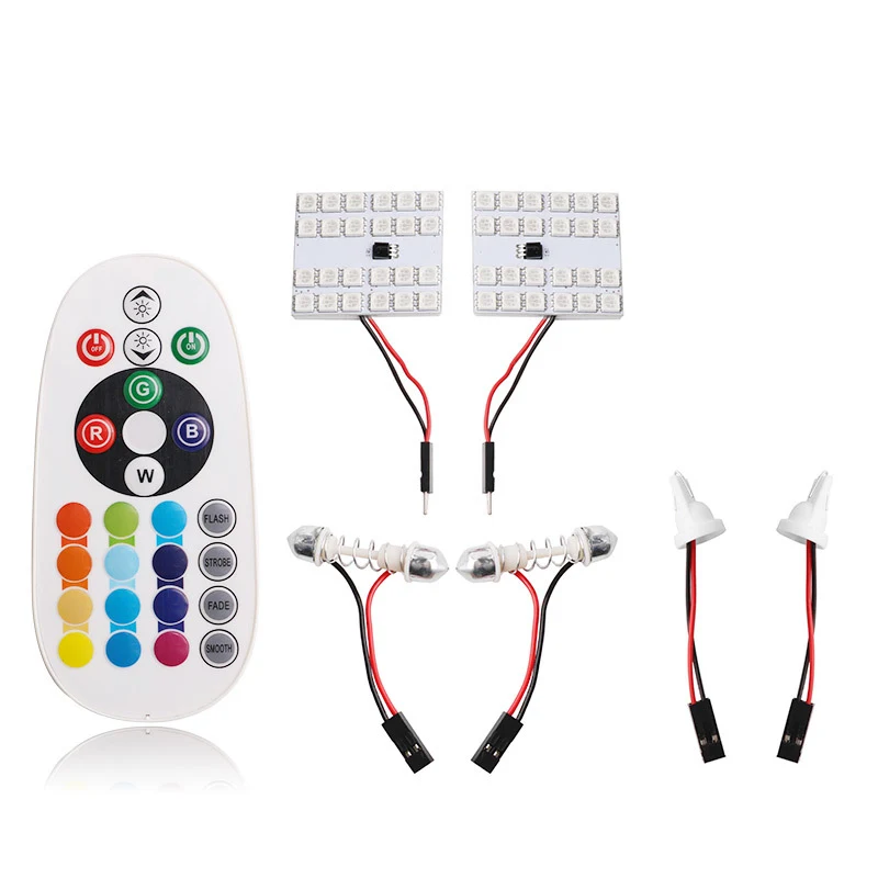 T10 RGB 5050 24SMD Автомобильный светодиодный пульт дистанционного управления Rgb