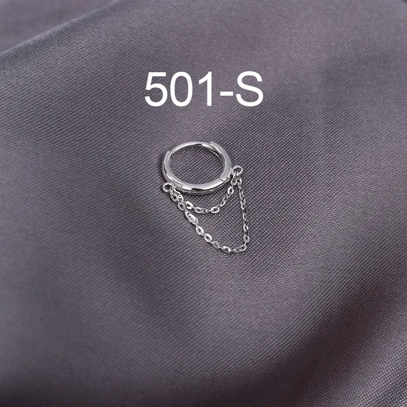 

New 1pc Tassel 925Silver Drop Earrings Fashion Women Hoop Piercing Lengua Earrings Summer Jewelry Girls Party Gift
