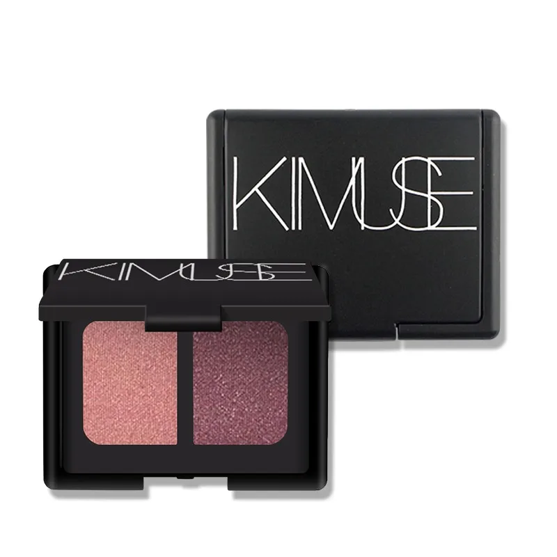 KIMUSE 2 Colors Double Eeyshadow Palette Shimmer Glitter Waterproof Long-lasting Eye Shadow Smoky Makeup maquillaje Cosmetic |
