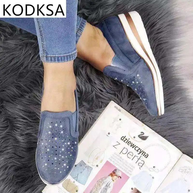 

Autumn Women Flat Bling Sneakers Casual Vulcanized Shoes Female Lace Up Ladies Platform Comfort Crystal Loafers Fashion Shoes