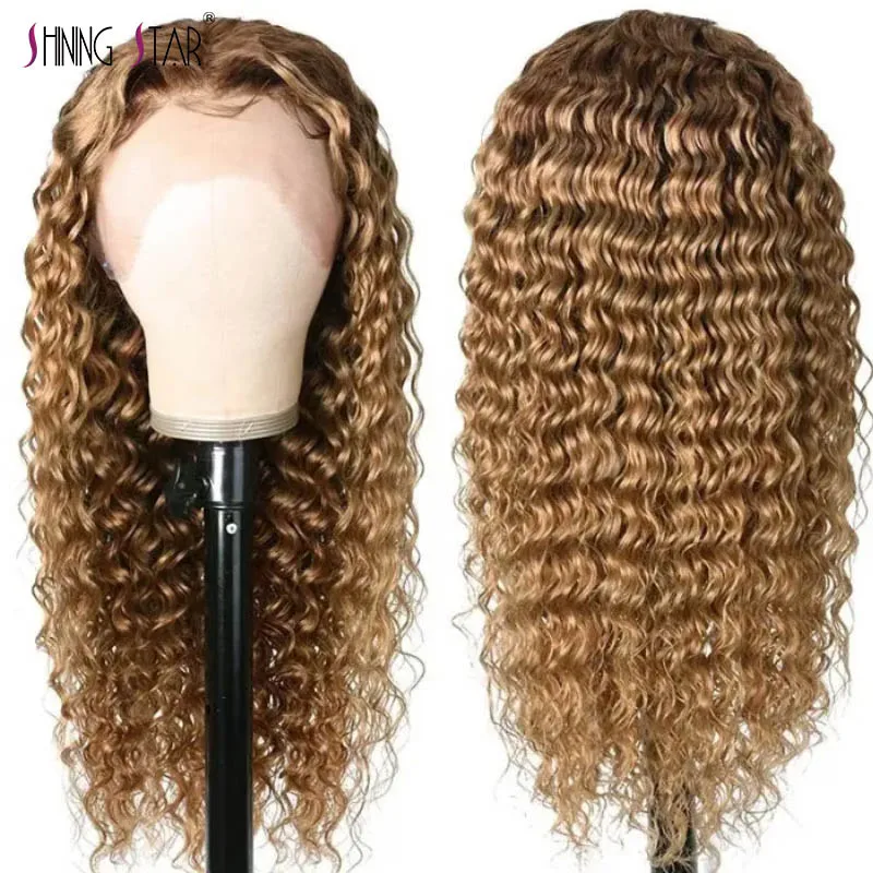 Имбирные парики цветные бордовые кружевные передние перуанские глубокие