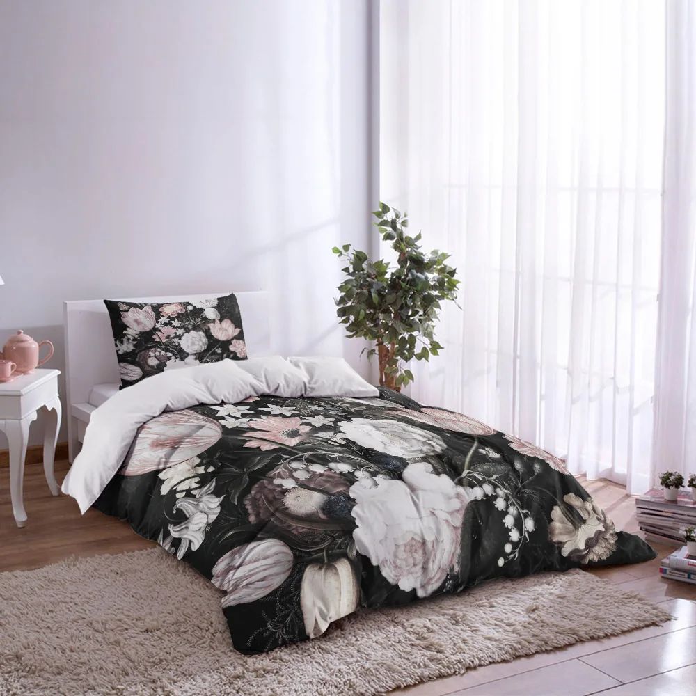 

Rose Butterfly Duvet Cover Set 2/3/4pcs Bedding Set Bed Sheet Pillowcases Cover Set