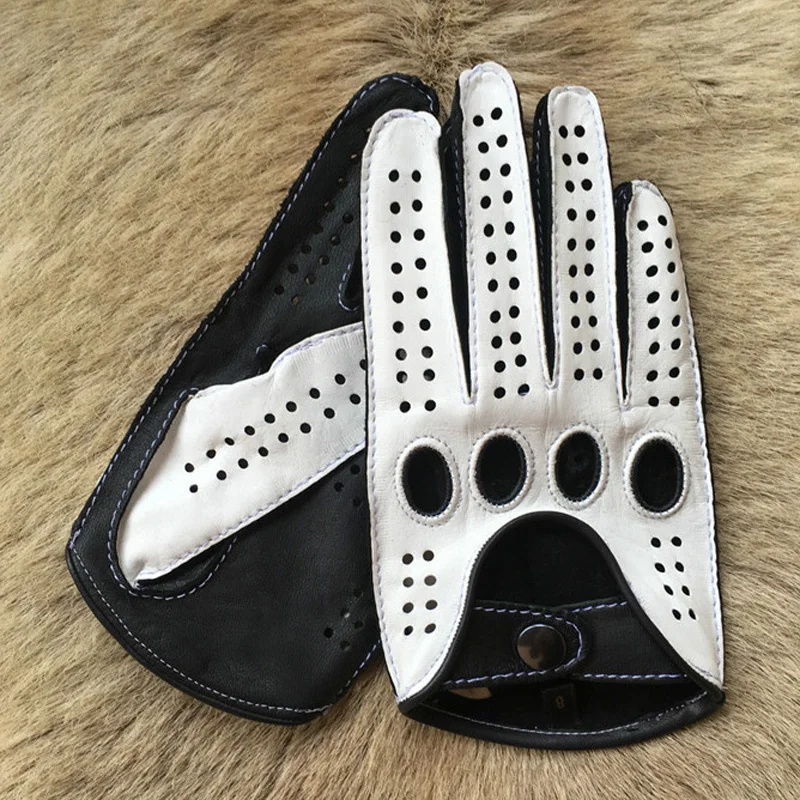 New Arrival Luxury High Quality Men Genuine Leather Gloves Lambskin Fashion Male Breathable Driving For Mittens | Аксессуары для