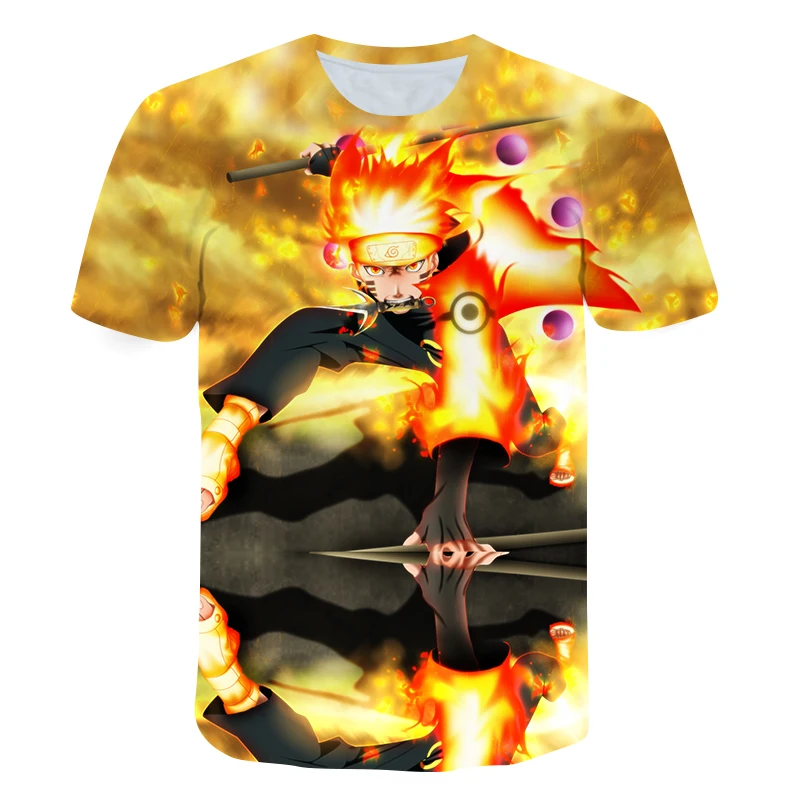 

Summer Anime Children's T-Shirt 3D Printing Japanese Animation Otaku Cartoon Short Sleeve Street Boys and Girls Hippie Tops