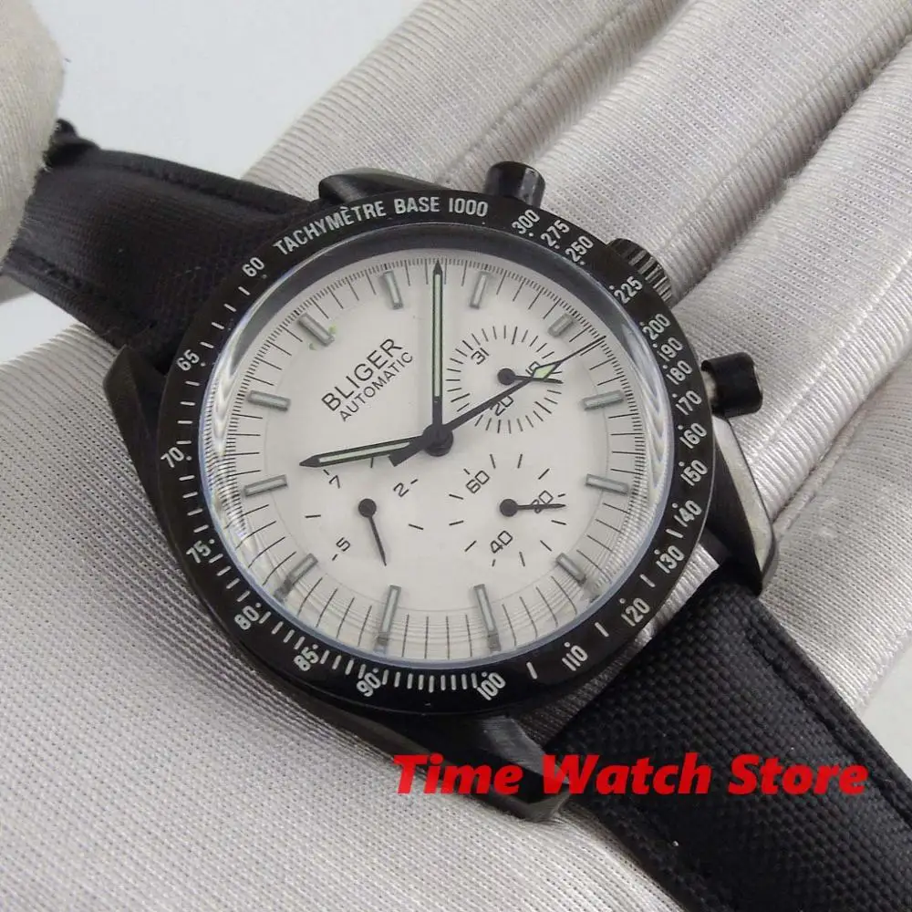 Bliger 40 мм автоматические многофункциональные наручные часы для мужчин
