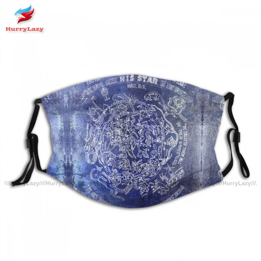 

Уникальная антипылевая астрологическая запатентованная синяя однолицевая маска необычная ткань для взрослых маска для лица с фильтрами