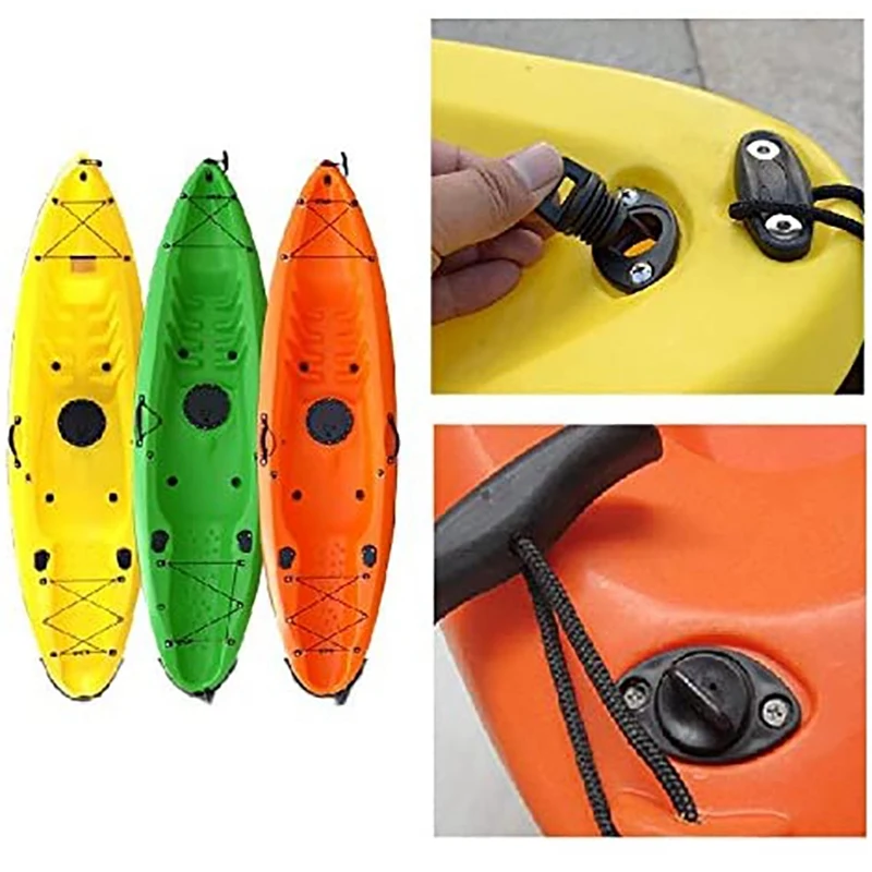 

4 Pcs Kayak Canoe Boat Hull Coarse Thread Drain Plug Kit Stop Water for Outdoors Camping Hiking