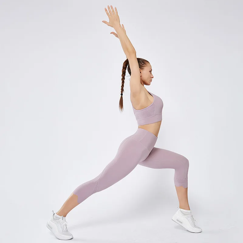 Штаны для йоги женщин леггинсы Спортивная женская одежда фитнеса тренажерного