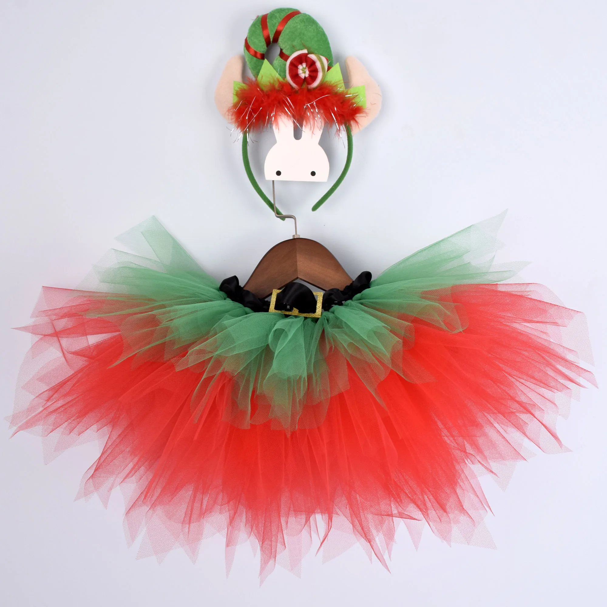 Рождественская юбка-пачка для маленьких девочек малышей Детский костюм Хэллоуин