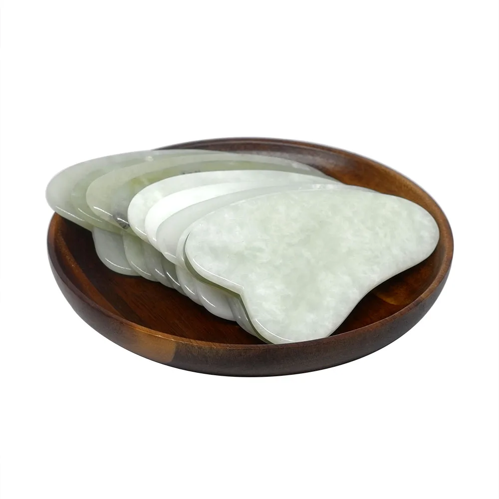 100% натурального нефрита Большой Размеры Треугольники массаж скребком гуаша