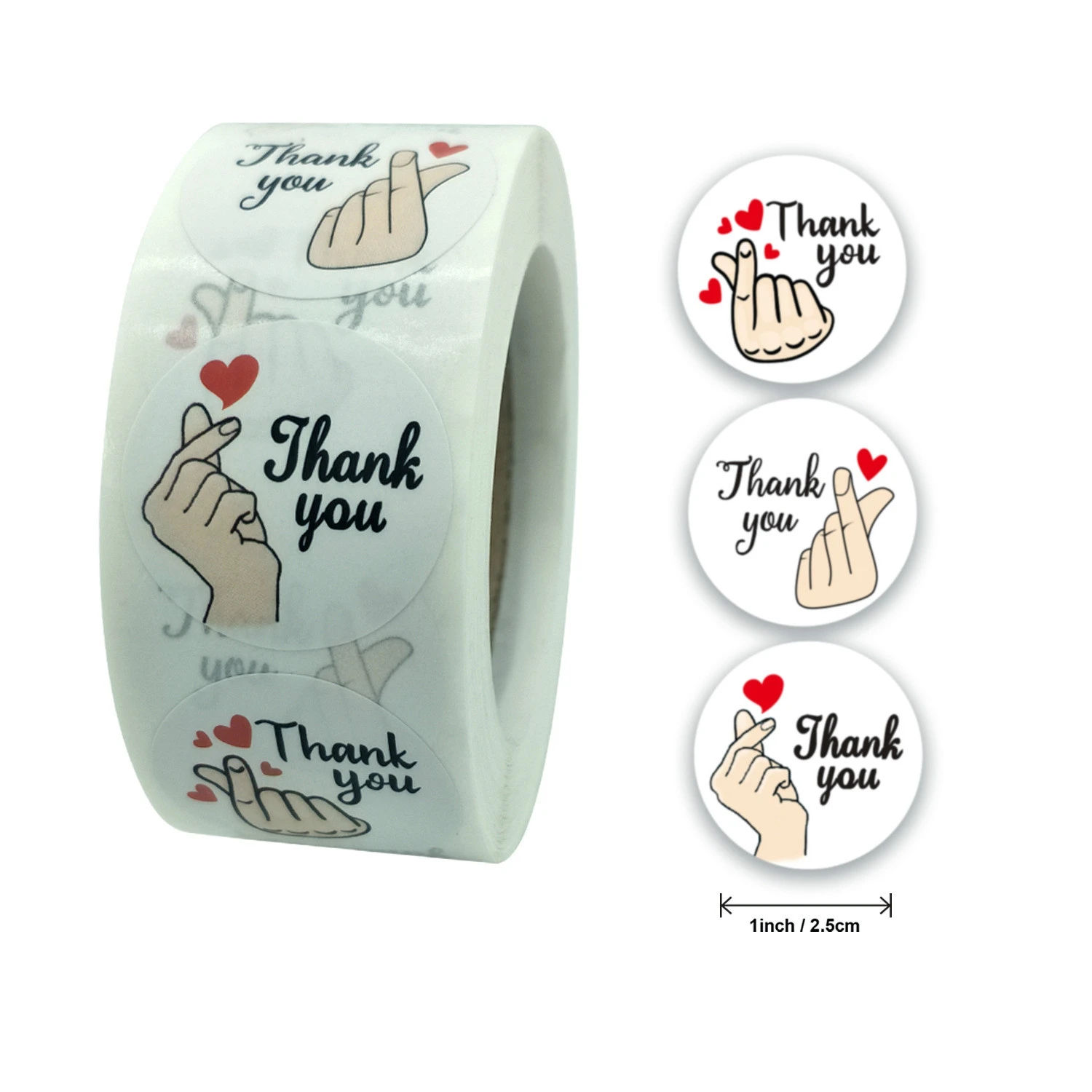 

1 Inch Circle Floral Thank You Stickers Chrome Paper Seal Label Tag Package Gift Box Decor Wedding Favor Party Small Business