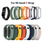 Сменный ремешок для Mi Band 5, силиконовый глянцевый браслет с пряжкой для ногтей, сменный ремешок для запястья, 16 видов цветов для браслета Xiaomi 5