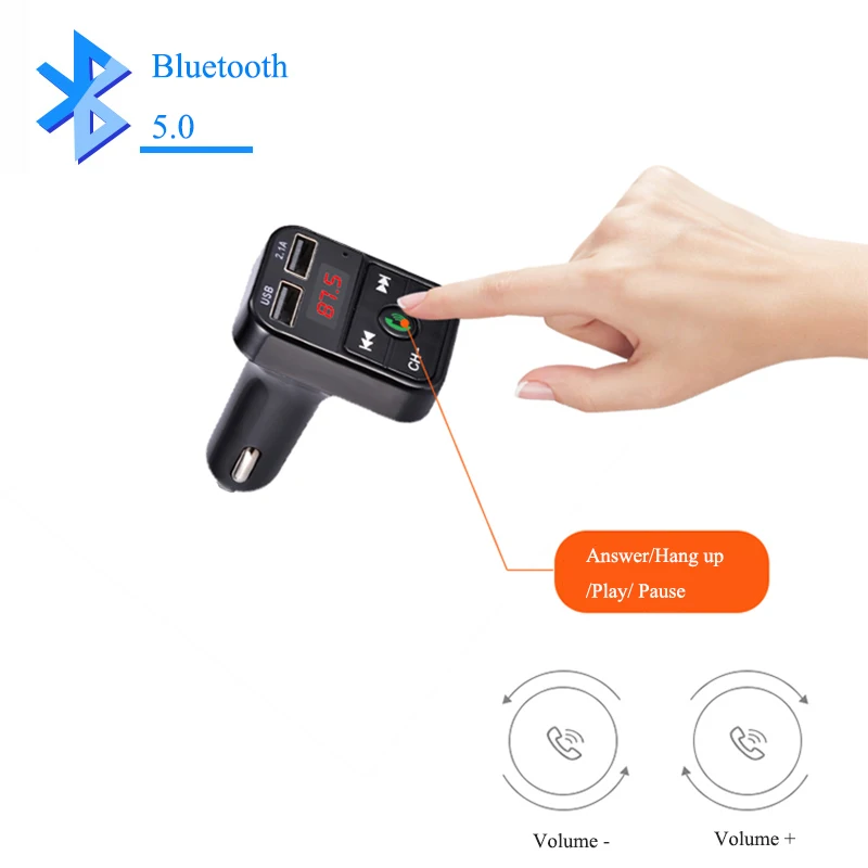 Bluetooth 5 0 FM передатчик автомобильный комплект беспроводной громкой связи аудио
