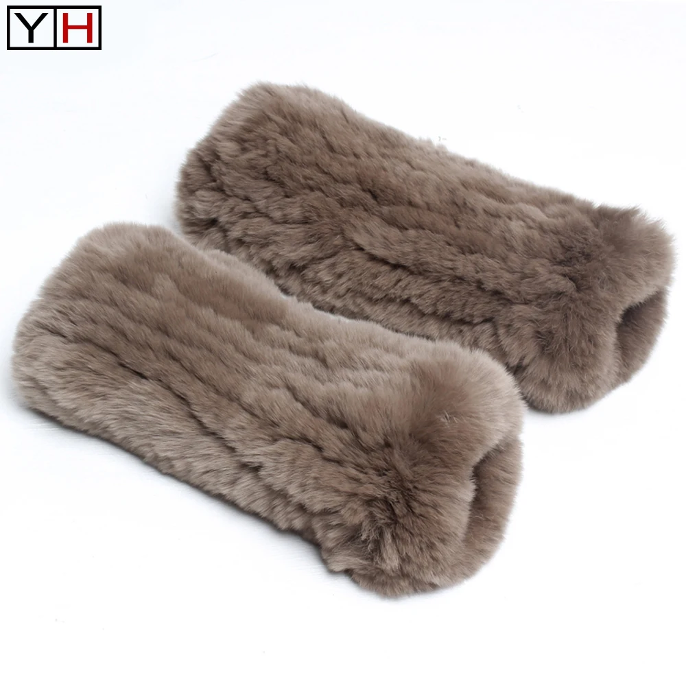 New Arrivals Lady's Real Rex Rabbit Fur Gloves 100%Natural Soft Glove Warm Knitting Genuine | Аксессуары для одежды