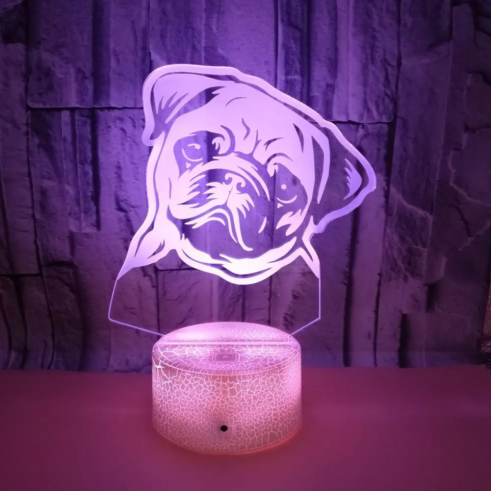 Корейская настольная лампа Shapi собака пульт дистанционного управления 3d ночник