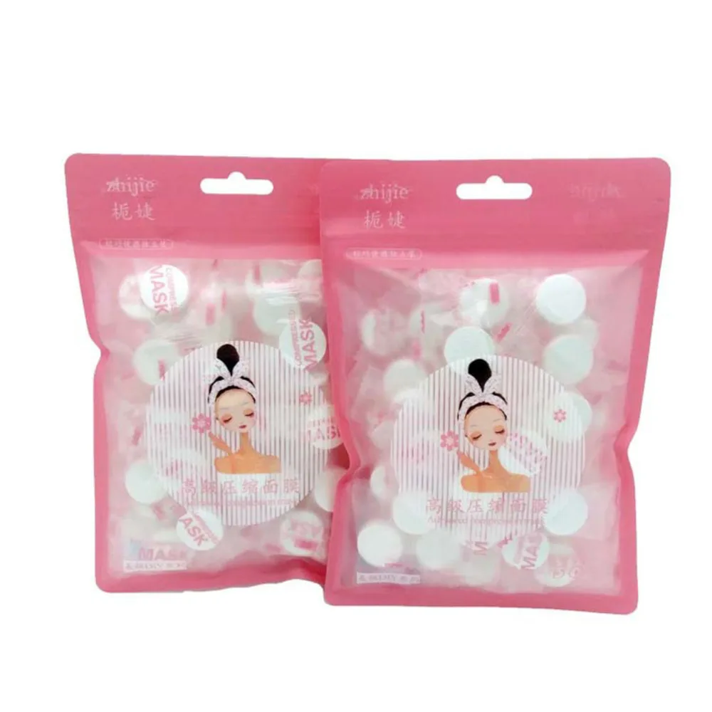 

100pcs Nonwovens Compressed Face Mask Disposable Facial Masks Natural Skin Care Wrapped Masks DIY Tools