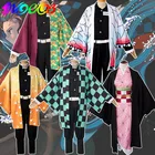 Костюм для косплея демонов Slayer Kimetsu no Yaiba Kamado Tanjirou Kamado Nezuko Agatsuma Zenitsu Tomioka Giyuu Kochou Shinobu