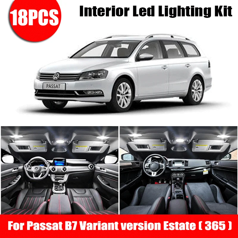 18 шт. светодиодные лампы для чтения в салоне Volkswagen Passat B7|Сигнальная лампа| |