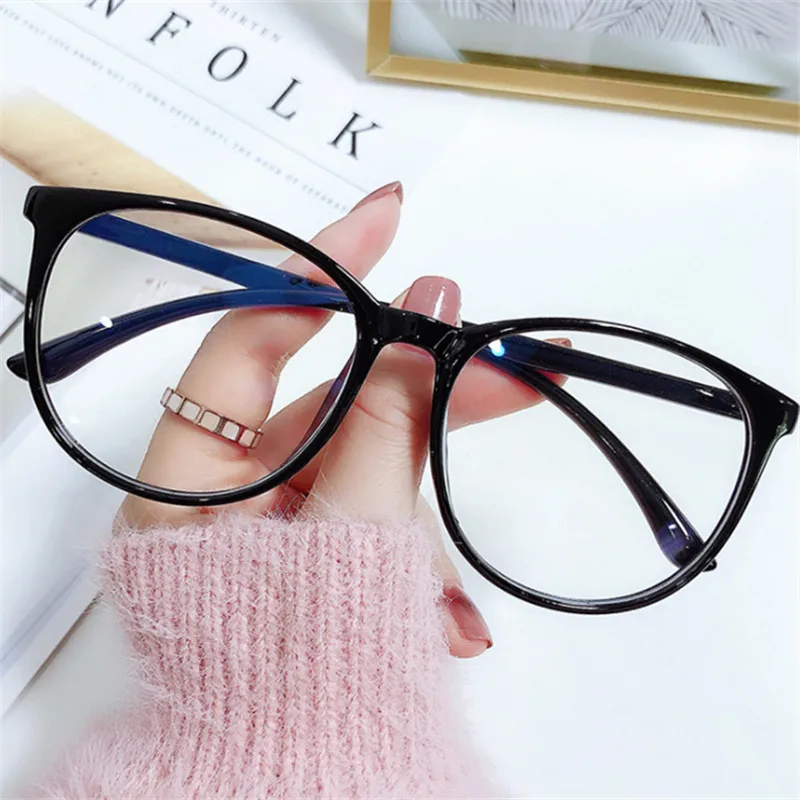 

Fashion Finished Myopia Glasses Women Men Oversized Transparent Shortsighted Prescription Glasses Diopter -1.0 1.5 2.0 2.5 to -6