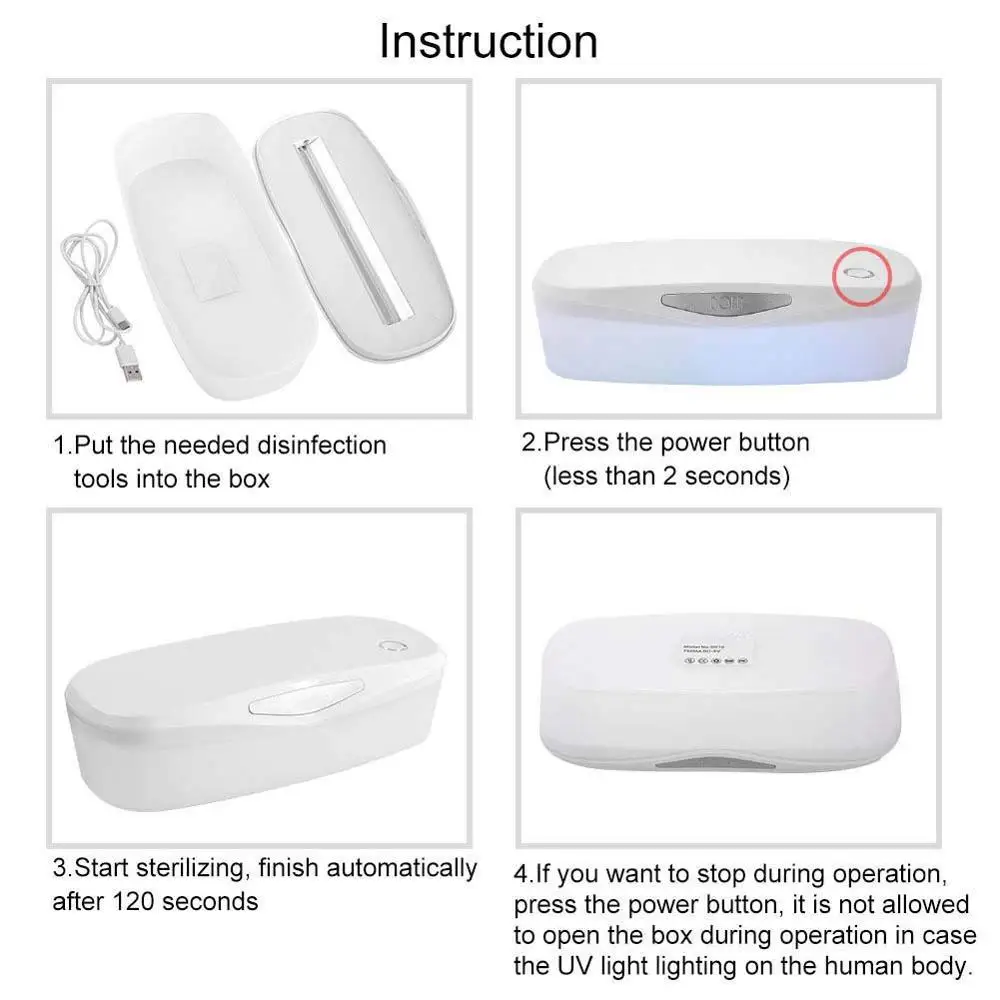 УФ-стерилизатор светодиодный дезинфекционный прибор косметический