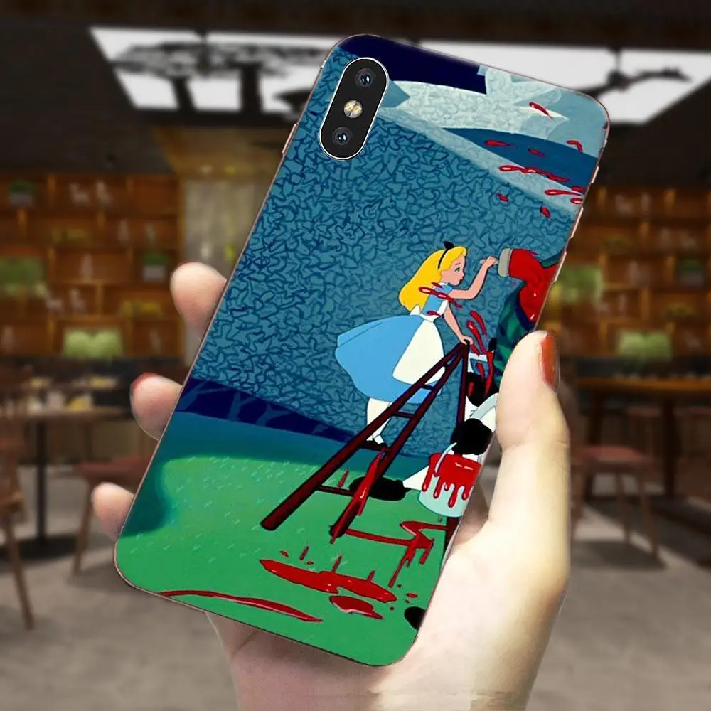 Алиса в стране чудес дизайн мягкий 2017 новое поступление для Huawei P7 P8 P9 P10 P20 P30 Lite Mini