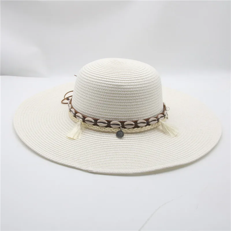 

summer hats round top big brim 11cm straw hats men women belt band casual outdoor beach white black navy sun protection sun hats
