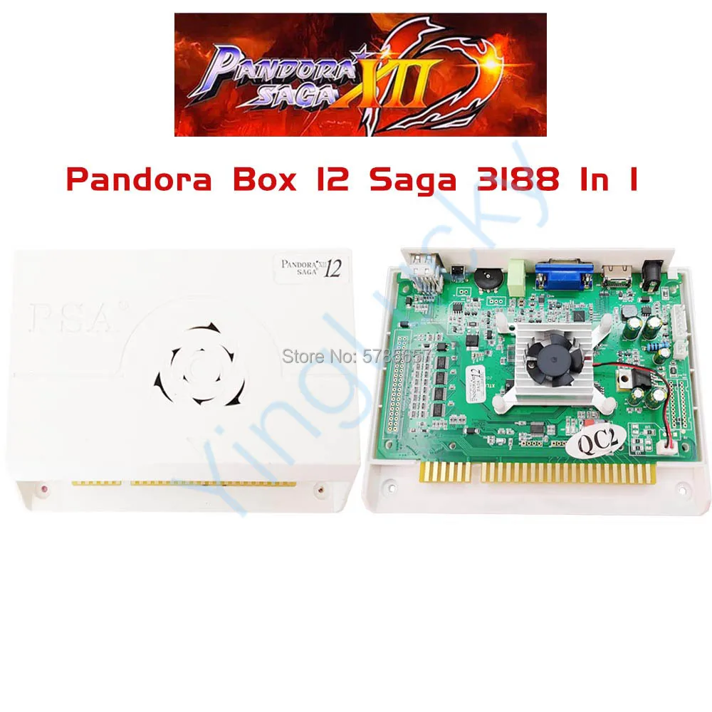 

3D Pandora box 12 3188 in 1 arcade motherboard with Jamma power cord USB connection gamepad arcade machine HD video game kit