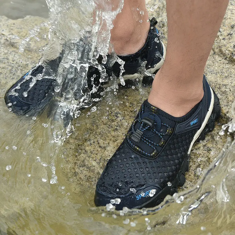 

Summer Wading Shoes Breathable Men's Shoes Mesh Outdoor Casual Shoes Wear-resistant Soft Sole Lightweight Hiking Travel Shoes