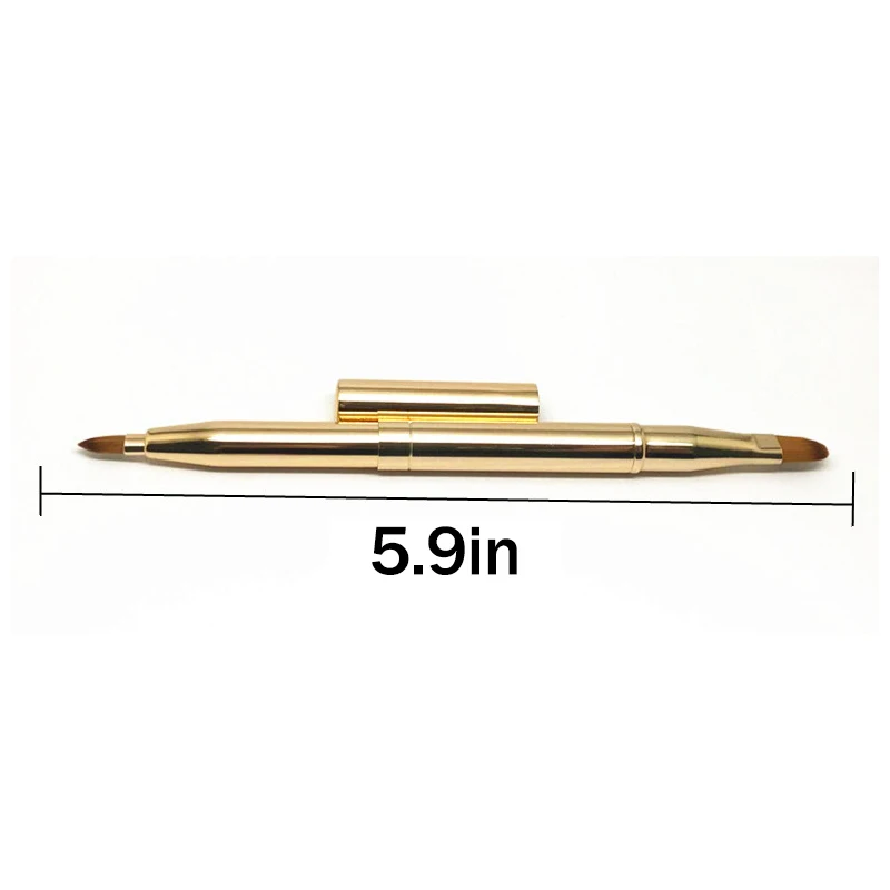 

Portable Lip Makeup Brush Multifunctional Retractable Double-Ended Makeup Tools for Women and Girls BUTT666