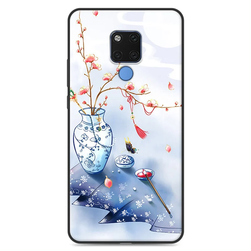 CAPAS для huawei mate 20X5G чехол мягкий силиконовый китайский стиль цветочный узор задняя