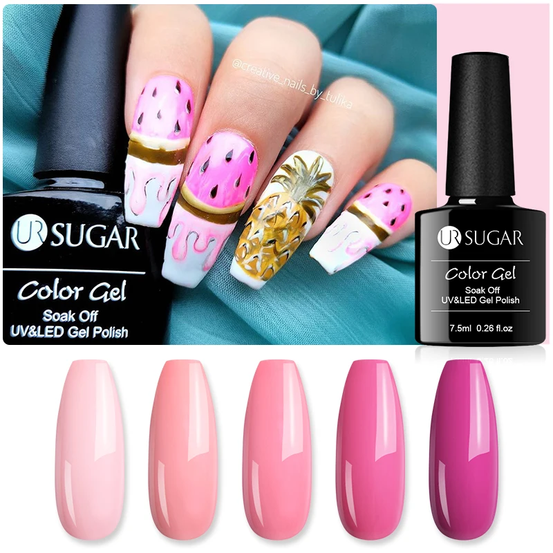 Гель лак для ногтей UR SUGAR 7 5 мл Полупостоянный Светодиодный УФ светильник