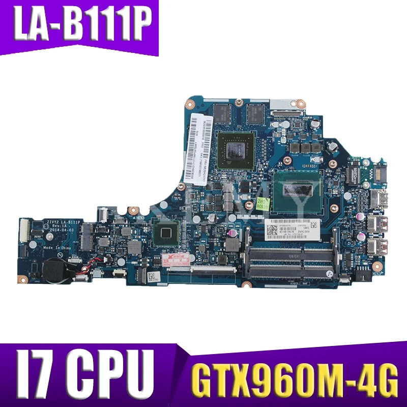 

LA-B111P материнская плата для ноутбука For Lenovo Y50-70 оригинальная материнская плата I7-4720HQ/4710HQ GTX960M-4G