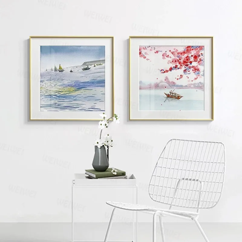 Постеры на холсте с изображением пейзажа современные настенные картины для