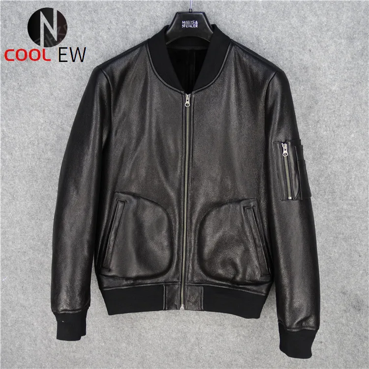 

Free shipping.Classic Men Bomber Ma-1 Real sheep Fur jacket.quality genuine leather coat.Winter warm outlet Wool cloth.