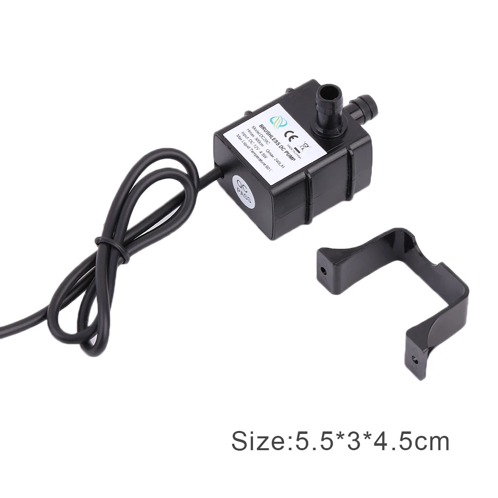 

Water Pump AD20P 240L/H DC 12V 2 Phase CPU Cooling Car Brushless Water Pump Waterproof Low Power Consumption For Garden fountain