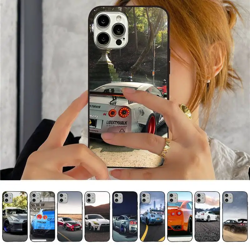 

GTR sport Car Phone Case For iPhone 13 11 8 7 6 6S Plus X XS MAX 5 5S SE 2020 XR 11 pro DIY Funda