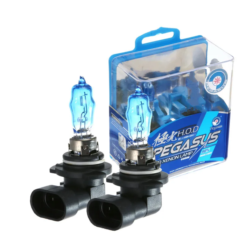 

2Pcs 9006 Xenon Halogen Bulb HB4 12V 100W 6000K Super White Car HeadLight Bulbs Auto Light Lamp Dark Blue Quartz Glass Car Lamp