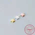 Разделительные бусины в форме звезды из стерлингового серебра 925 пробы, 4,56,5 мм, свободные бусины для самостоятельного изготовления браслетов, ожерелий, ювелирных украшений