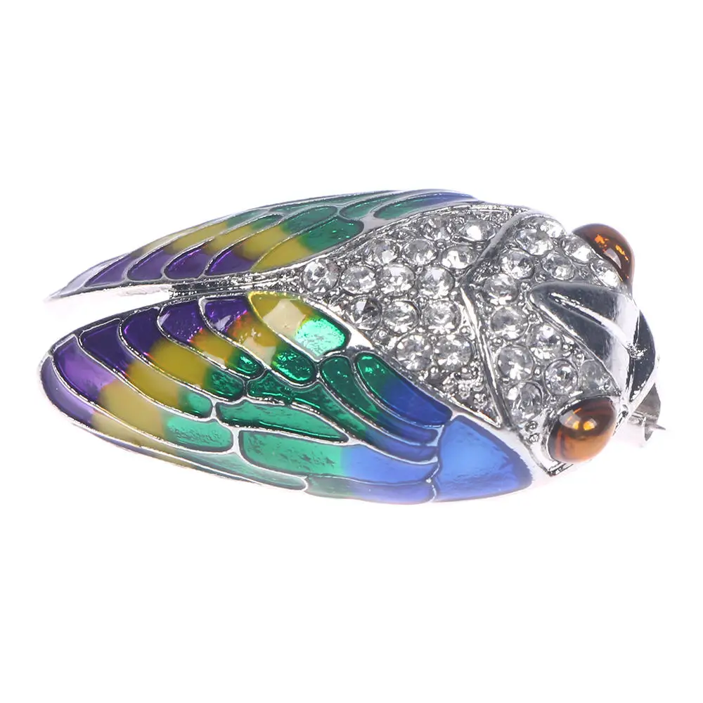 

Fashion Animal Insect Cicada Pearl Crystal Brooch For Women Brooches With Natural Stones A Gift For Mom Pins Style Accessories