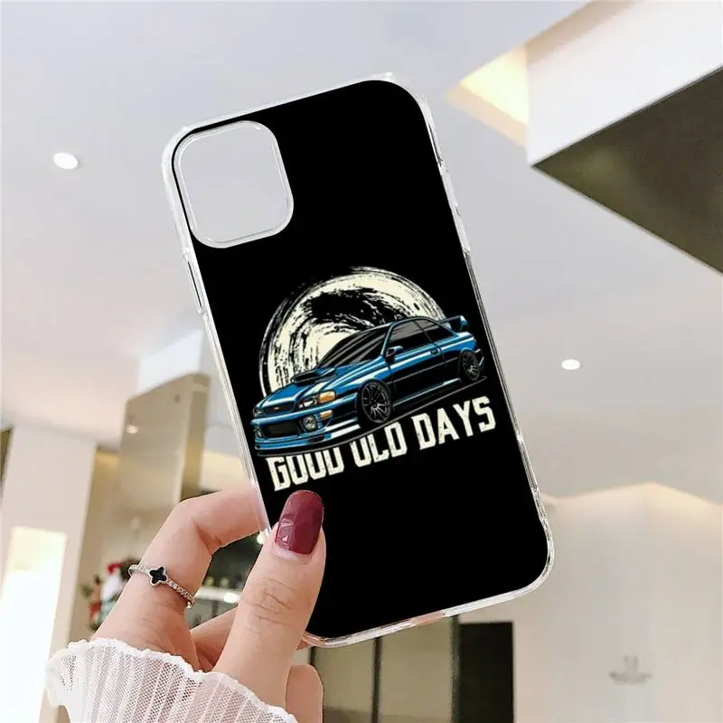 

racing car JDM cartoon Phone Case Transparent soft For iphone 5 5s 5c se 6 6s 7 8 11 12 plus mini x xs xr pro max