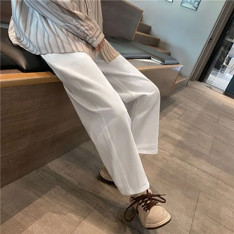 

Korean Wide-leg Jeans Men's Fashion Retro Casual Jeans Men Streetwear Loose Hip-hop Straight Denim Trousers Mens S-5XL