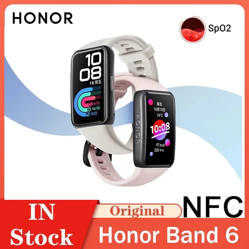 Смарт часы Honor Band 6 с AMOLED дисплеем 1 47 дюйма аккумулятором на 14 дней датчиком пульса