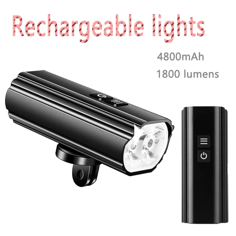 

SORIDER Bicycle Front Lights USB Rechargeable LED Headlight Bike Lamp 1800 Lumens FlashLight With Battery Cycling Accessories